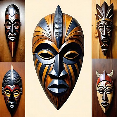 African Traditional Mask Wall Art